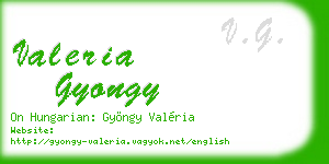 valeria gyongy business card